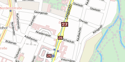 Leopoldstraße München Stadtplan