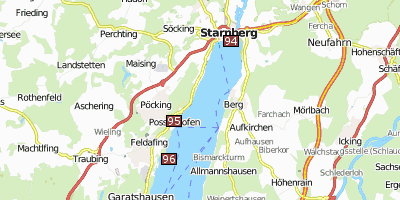 Starnberger See  München Stadtplan