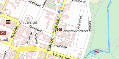 Bayrische Staatsbibliothek Stadtplan