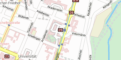 Stadtplan Ludwig-Maximilians-Universität
