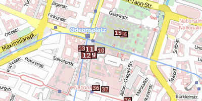 Stadtplan Sammlung Ägyptischer Kunst München