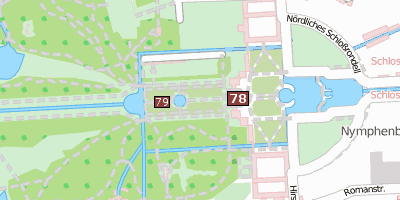 Schloss Nymphenburg  München Stadtplan