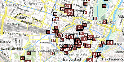 Stadtplan Staatliche Antikensammlung 